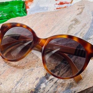 Fendi Vintage Retro Tortoiseshell Round Sunglasses